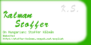 kalman stoffer business card